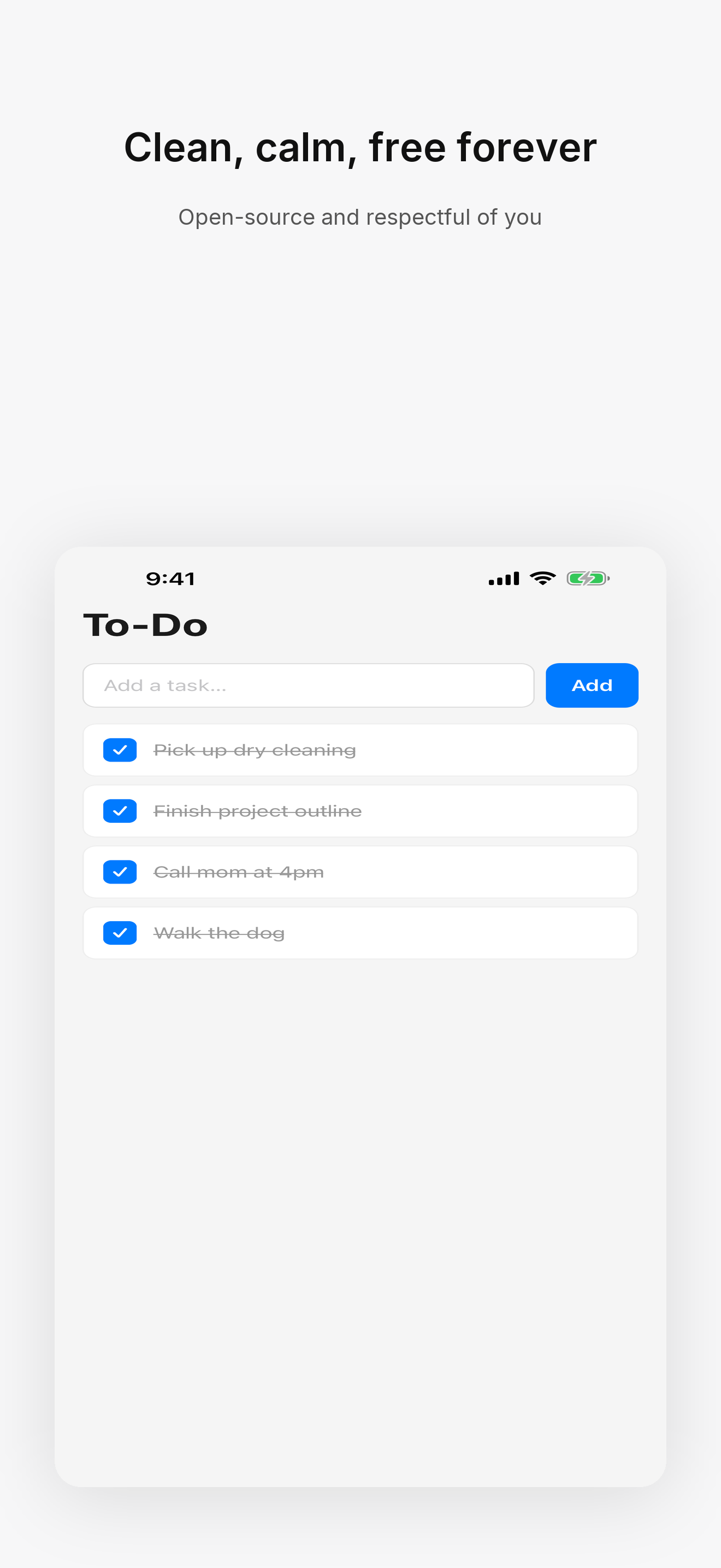Paperclip Todo completed task screen